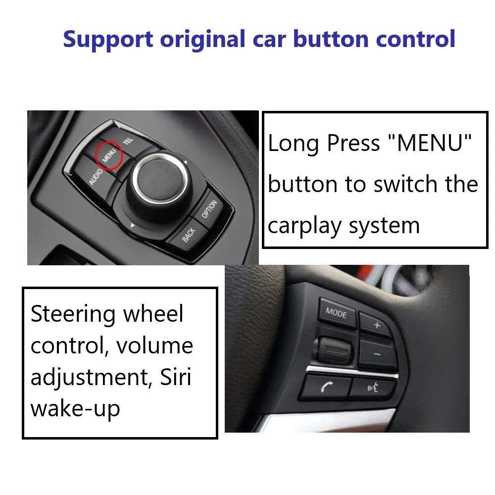 وحدة CarPlay وAndroid اللاسلكية لسيارات BMW 1 2 3 4 5 6 7 X1 X3 X5 NBT CIC AirPlay Mirror-Link Car Play Retrofit Module #4