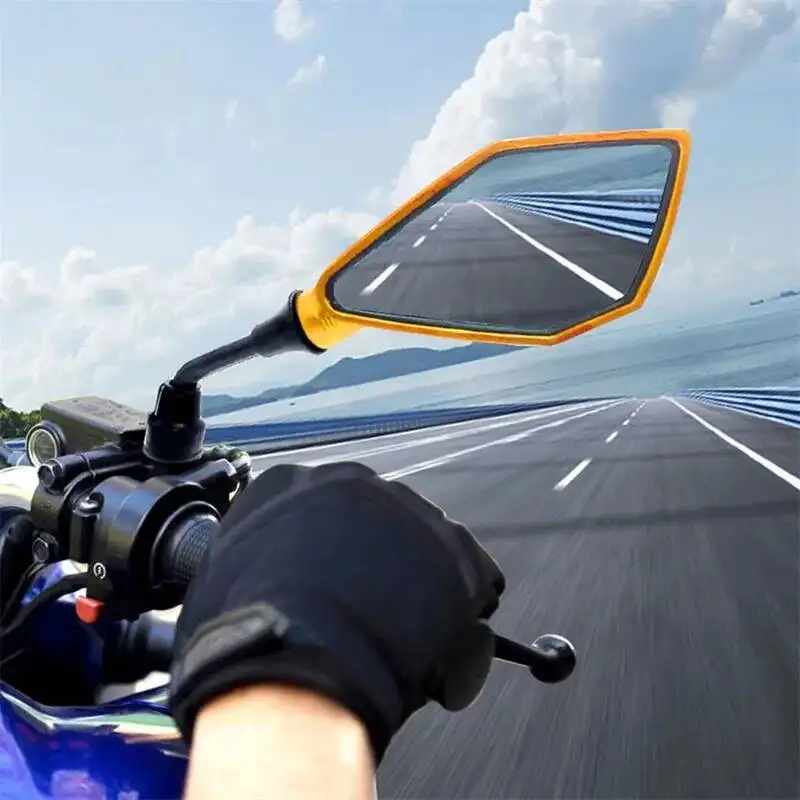 10mm Spiegel für Fahrradlenker, Motorrad, verstellbarer Rückspiegel, breiter Seitenwinkel, flexibler Roller-E-Bike-Rückspiegel, Hilfsspiegel – Detail 2