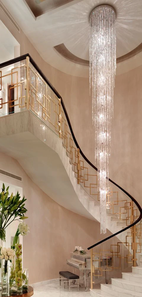 Customization Types of Steps in Staircase Stairway and Staircase Modern Round Curved Glass Staircase