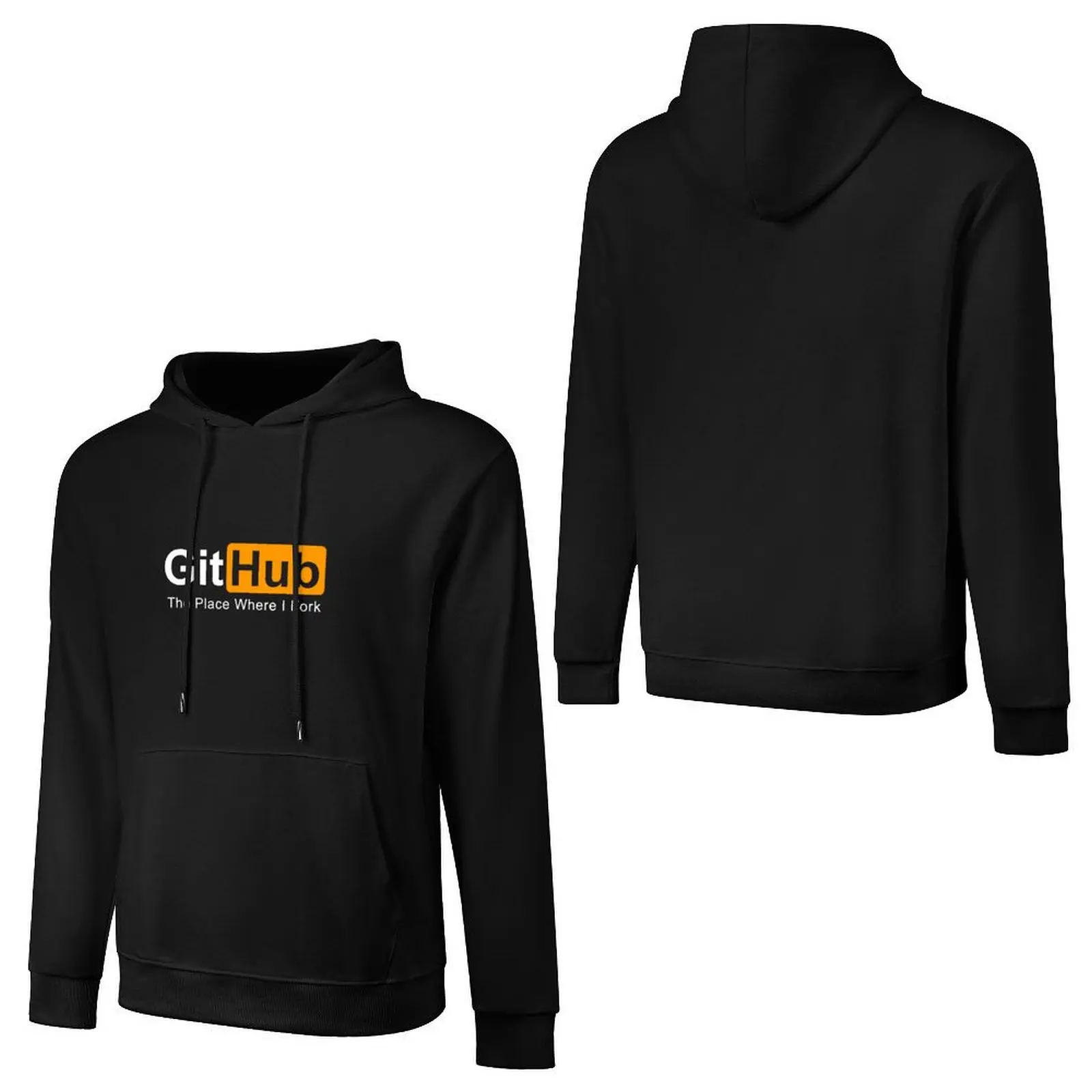 GitHub The place where I Fork programming Pullover Hoodie men's sweat-shirt set men wear winter clothes fashion men tracksuit