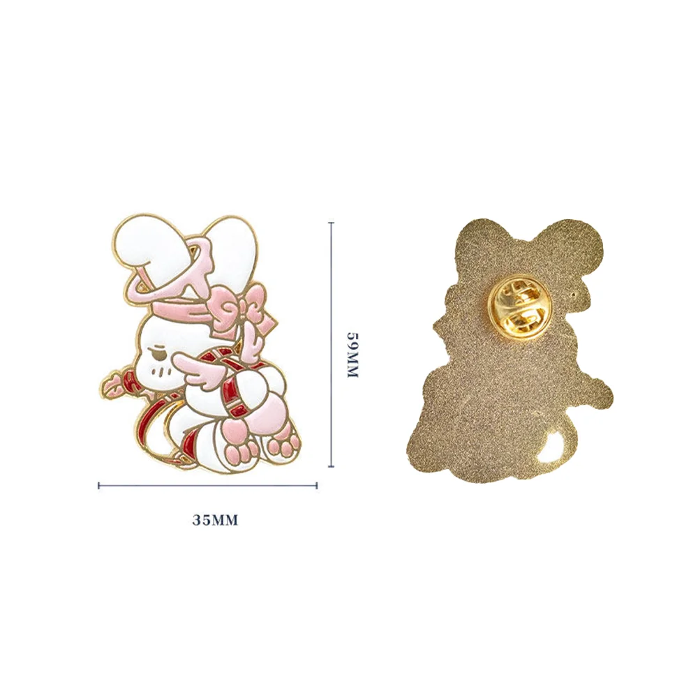 Prisoner Rabbit Cartoon Badge Evil Little Animal Series Brooch Lapel Pin Backpack Jacket Accessories Gift