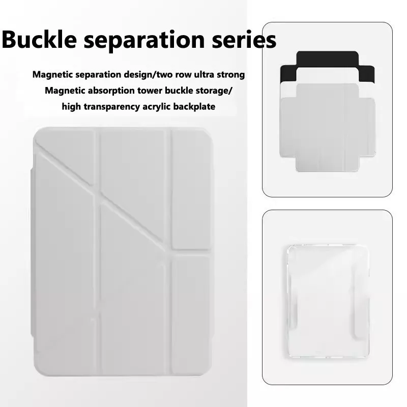 Magnetic Detachable Foldable Acrylic Transparent Case for Huawei MatePad Pro 12.2 11 Air 12 11.5S SE 11 inch