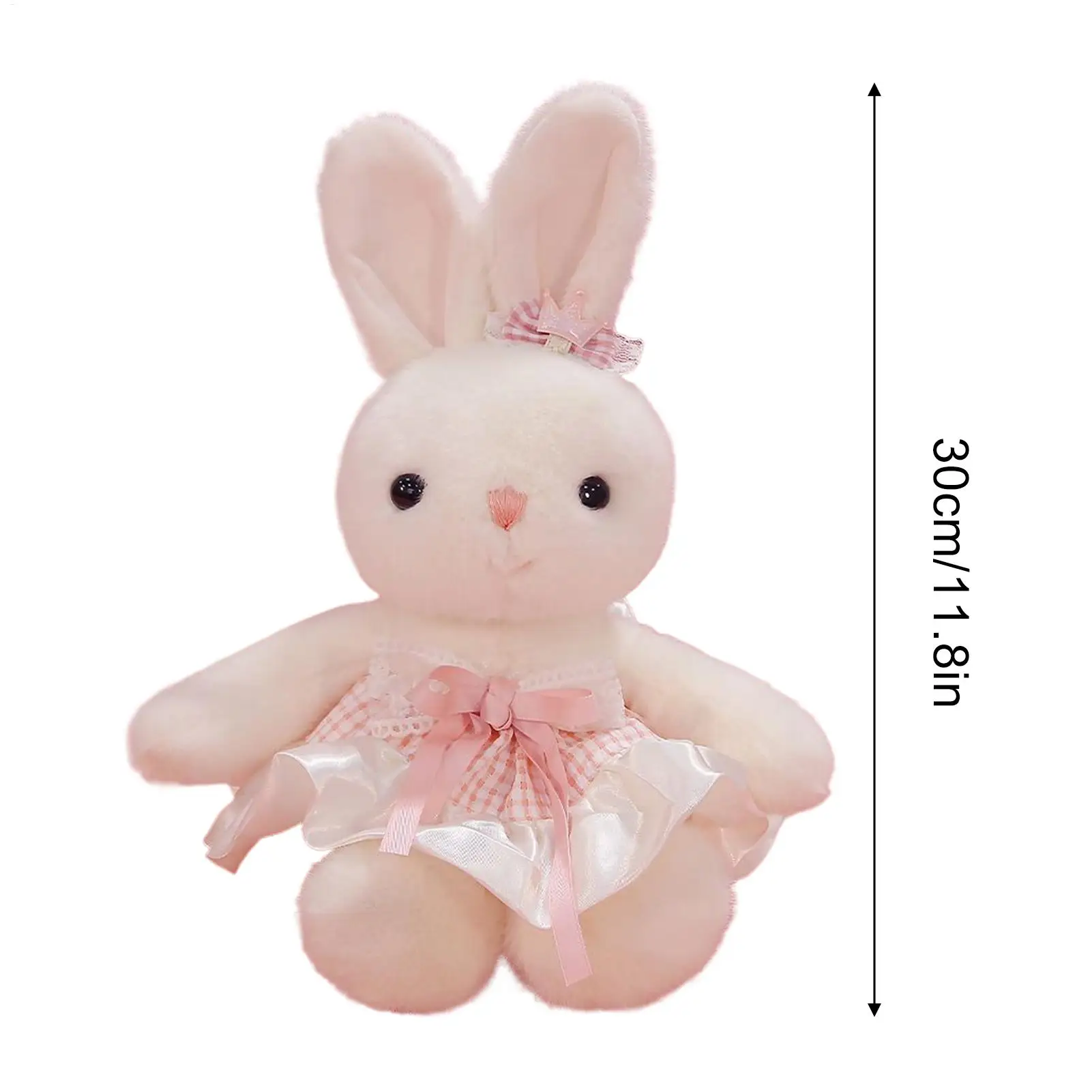 دمية أرنب كرتونية لوليتا 30 سم، لعبة أرنب وردية محشوة، ديكور لغرفة الأطفال، هدية عيد ميلاد للفتيات