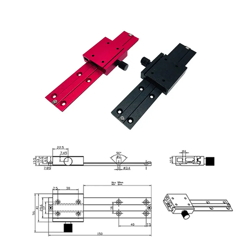 Laser Head Focusing Metal Fixed Mounting Bracket, Engraving Machine Laser Head Z Axis Slide Way Lifting Adjustable Screw Module