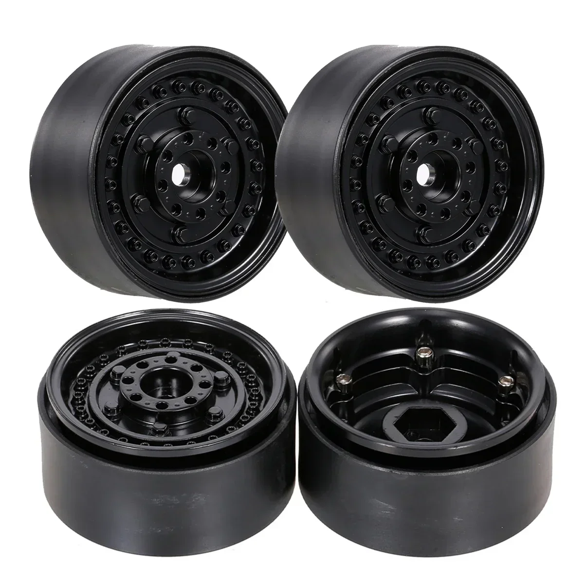 

116g/pcs 1.9" Beadlock Wheel Rim for 1/10 RC Crawler Car Axial SCX10 90046 RedCat Gen8 Trxs TRX-4