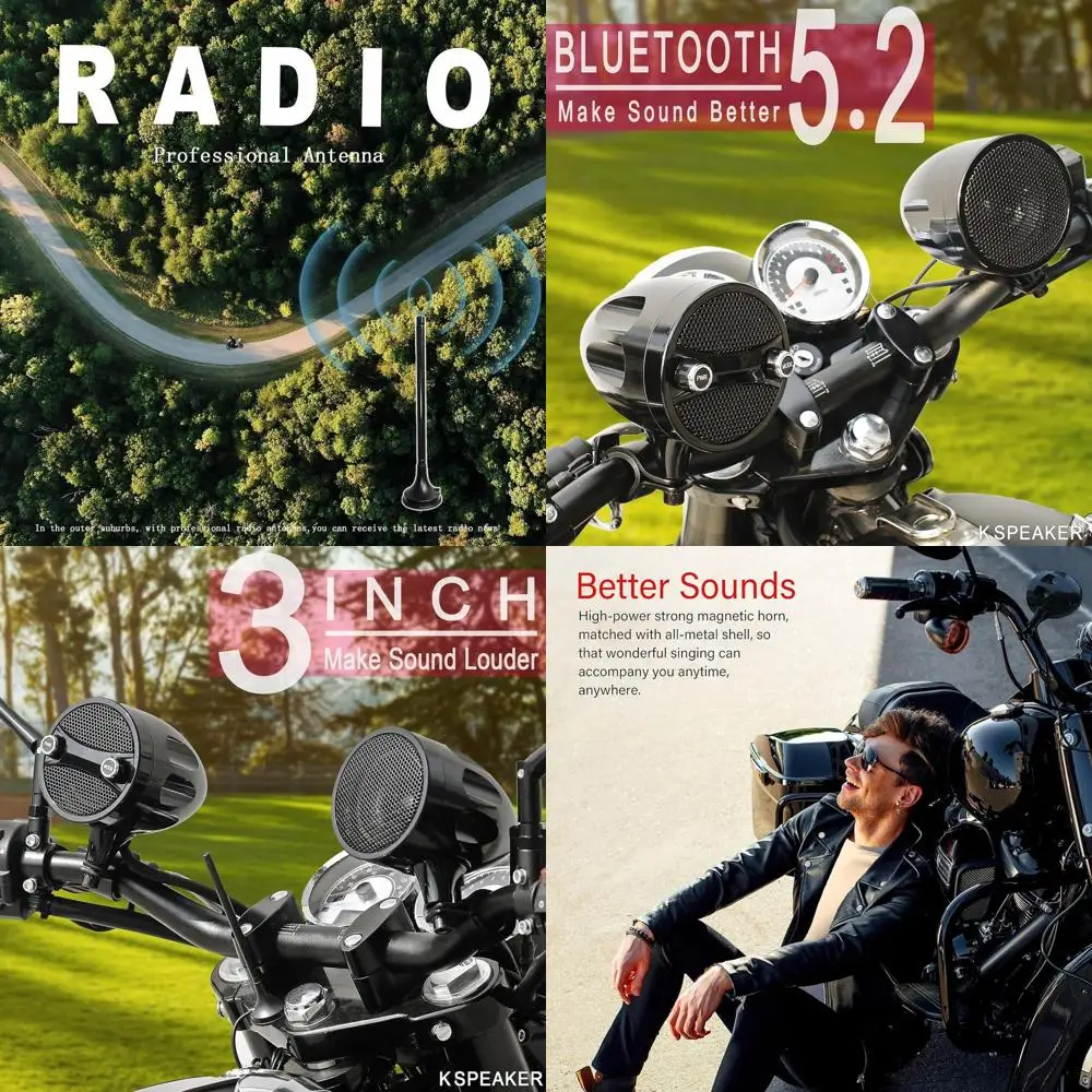 

Мотоциклетные колонки Bluetooth — водонепроницаемые, динамики RZR мощностью 200 Вт для квадроциклов, UTV, гольф-каров и гидроциклов