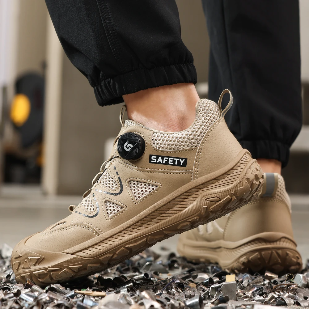 Breathable Men's Safety Shoes Work Sneakers Male Steel Toe Shoes Anti-Smash Anti Puncture Security Indestructible Shoes Non-slip - view 5