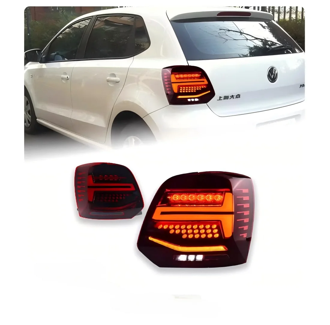 

LED Tail Lights For VW Volkswagen Polo 2011-2018 With Start Up Animation Sequential Indicator Rear Lamp Assembly