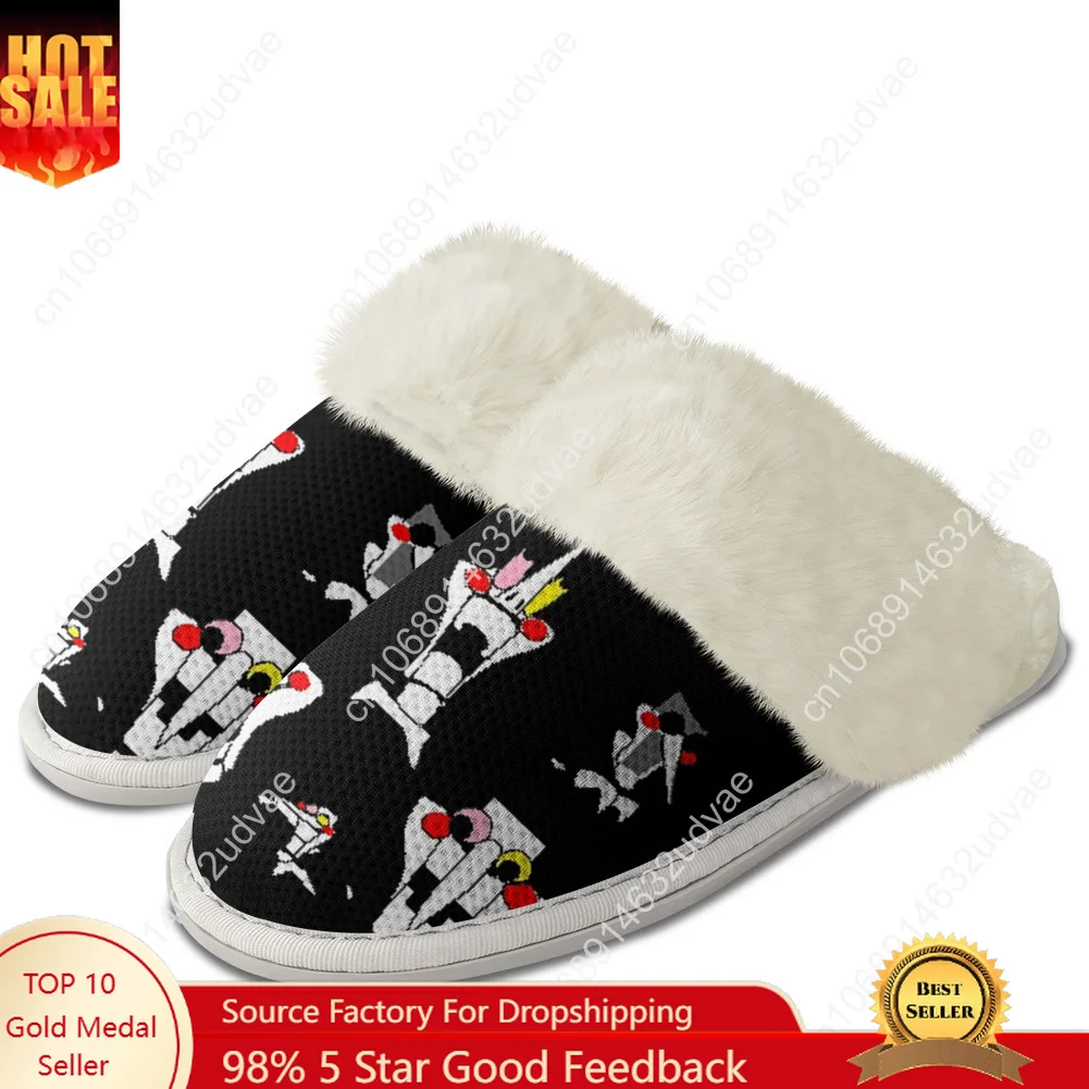 

Deltarune Spamton Undertale Plush Slippers Keep Warm Shoes Mens Womens Home Cotton Bedroom Customized Lightweight Slipper