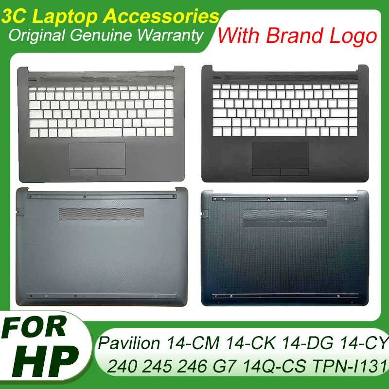 New For HP Pavilion 14-CM 14-CK 14-DG 14-CY 240 245 246 G7 14Q-CS TPN-I131 Upper Case Palmrest Cover / Bottom Case Black Grey