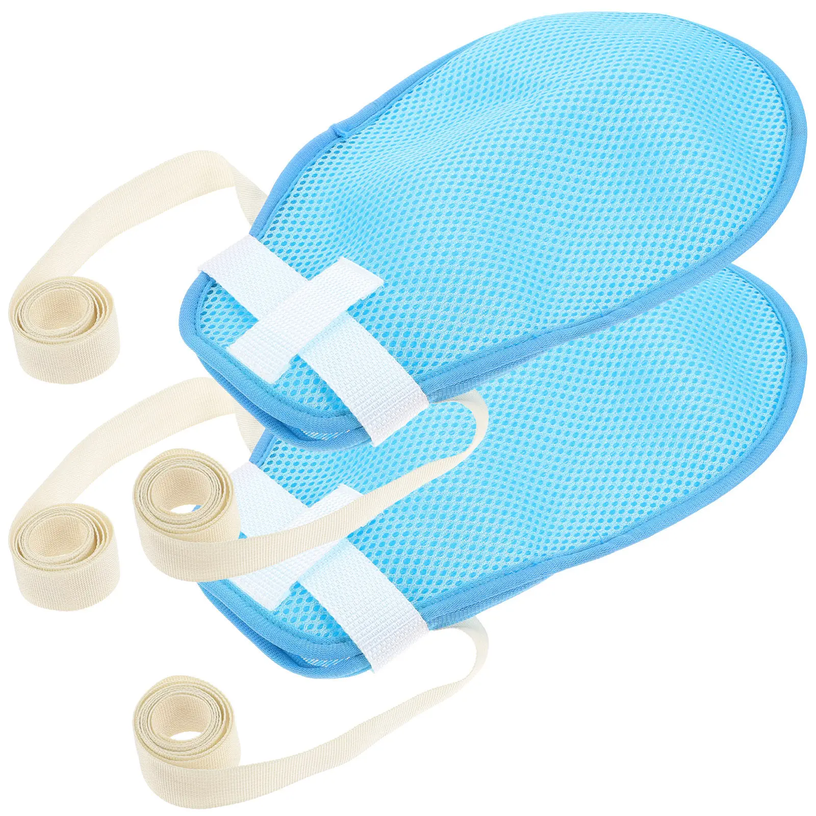 

Пара дышащих сетчатых ремней для фиксации рук с защитой от царапин, регулируемые, удобные, для пожилых и больничных пациентов