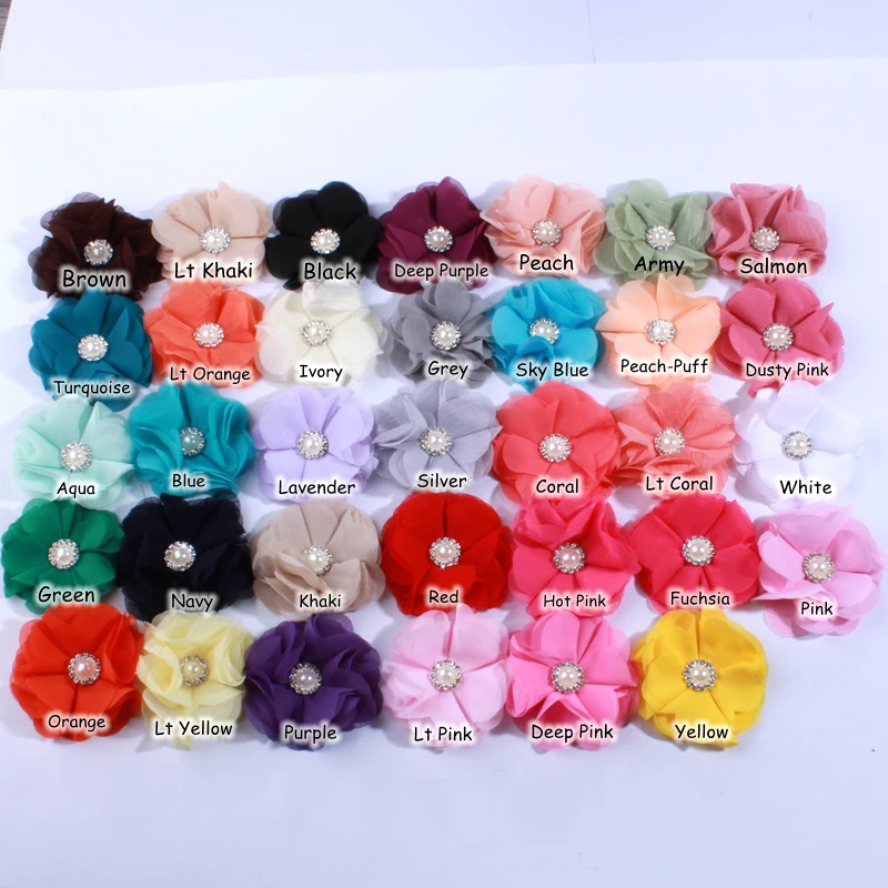 5PCS 5.5CM New Born Chiffon Fabric Flower For Home Decoration Artificial Flowers For Wedding Invitation