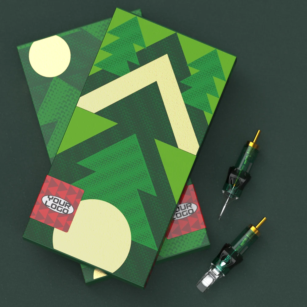 

CNC 10PCS/BOX Tattoo Needles Sterile Police Cartridge RL/RM (0.3MM/0.35MM) For Makeup Wireless Pen Tattoo Artist Christmas Theme