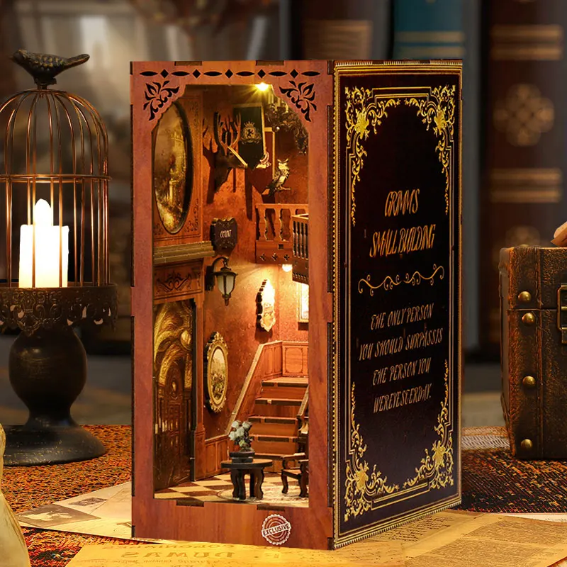 

High Quality Miniature Model Mini Dollhouse the Grace of the Forest 3D Wooden Puzzle Use As Gifts Book Nook Use As Gifts