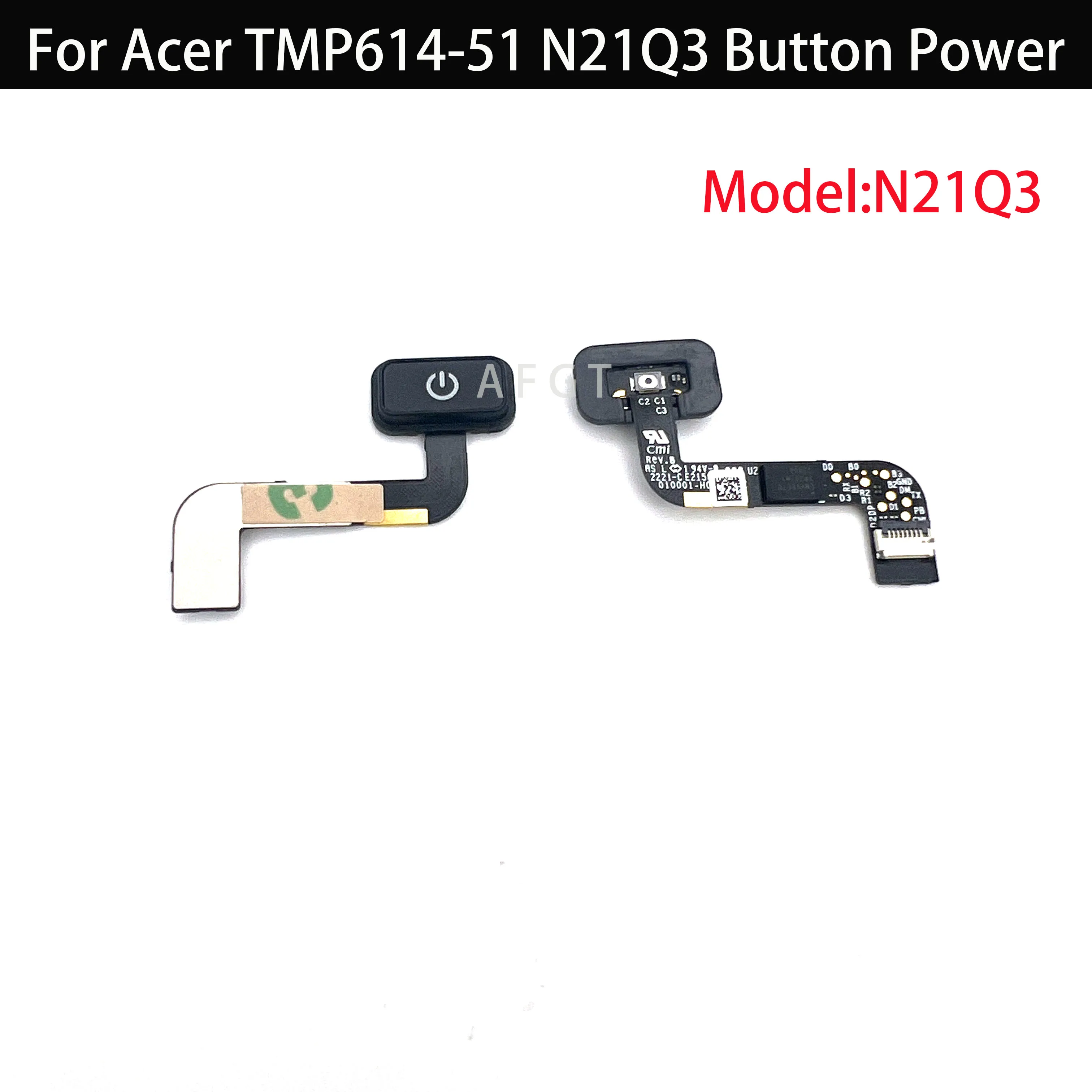 For Acer TravelMate P6 14 2022 Model N21Q3 TMP614-52 Laptop Power Button Power Button Cable Black Tested Well
