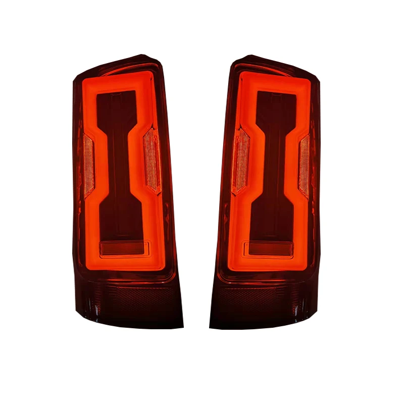 مجموعة المصابيح الخلفية LED المعدلة لسيارة شيفروليه كولورادو S10 2021 الضوء الخلفي الأحمر مع ضوء عكسي لإشارة الانعطاف للفرامل