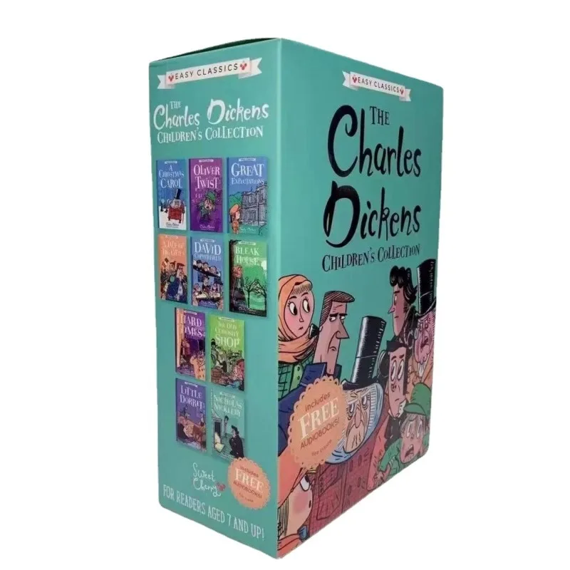 10 Book/set The Charles Dickens English Story Picture Books for Children Learn English Reading Books