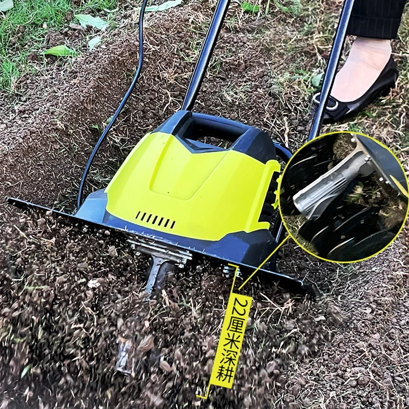 2400W Electric small-scale scarifier plow multifunctional garden rotary cultivator cultivator bulldozer Electric Tiller