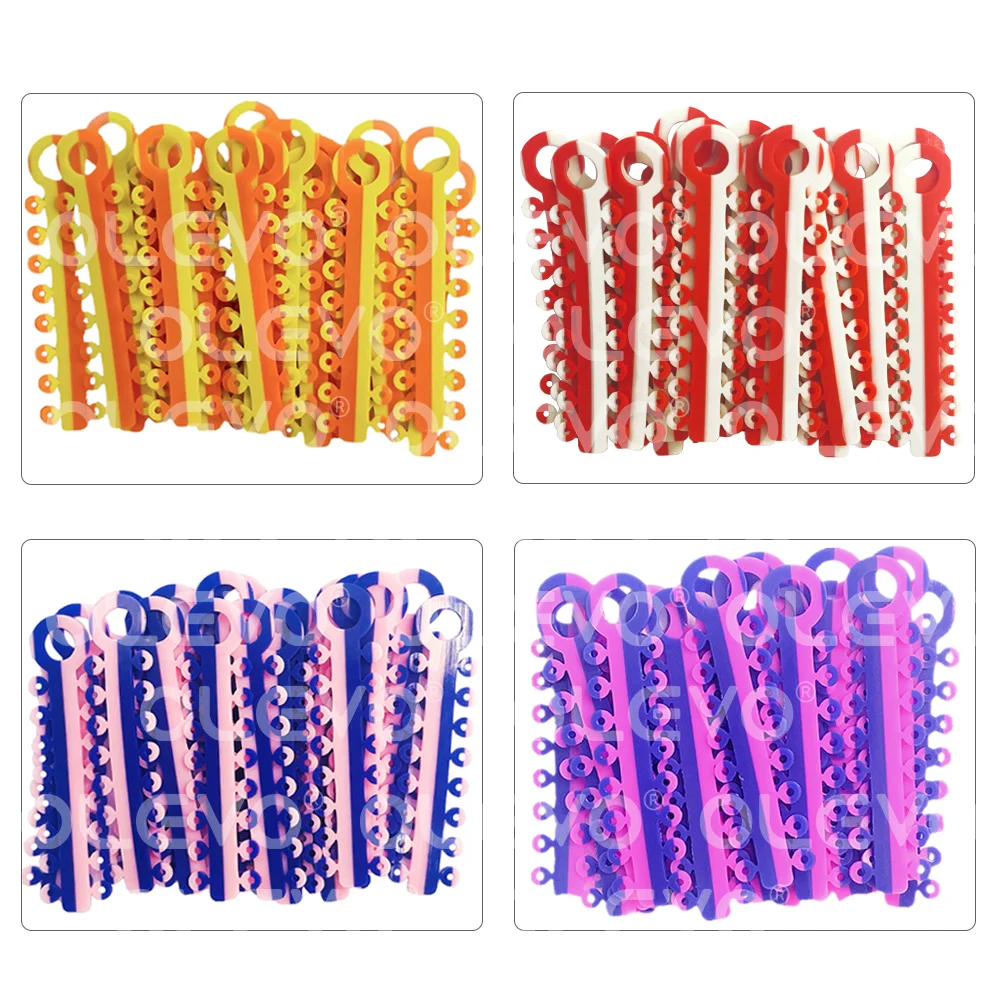 OLEVO 320Pcs/20Sticks Dental Orthodontic Leagues Rings Elastic Ligature Ties Rubber Bands for Teeth Braces Suspenders Dentistry