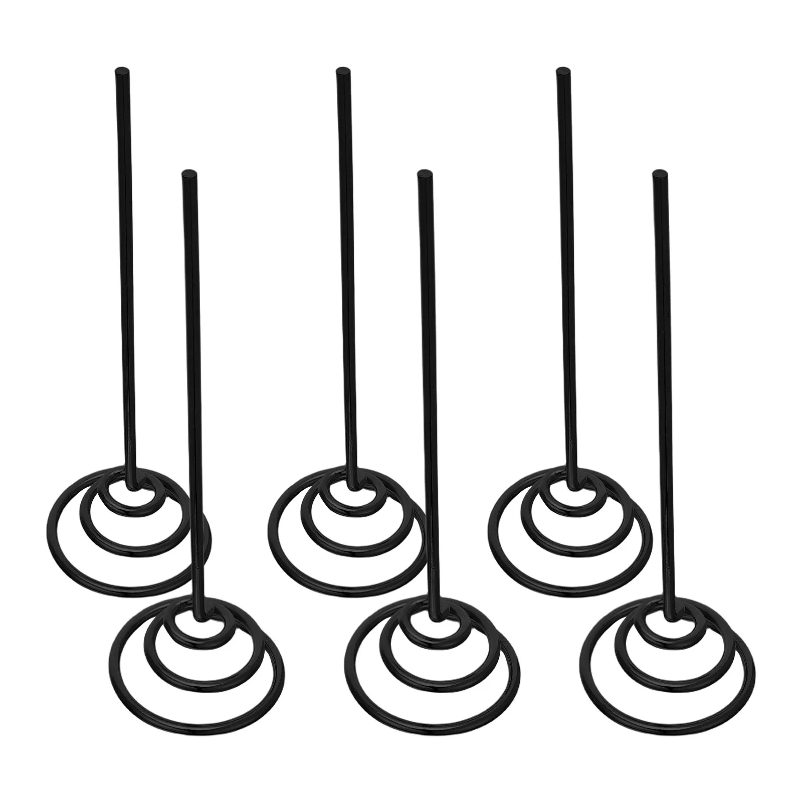 6Pcs Geometric Electroplated Metal Air Plant Holder Spring Base Desktop Wall Tillandsia Stand Air Plant Display Rack Decor