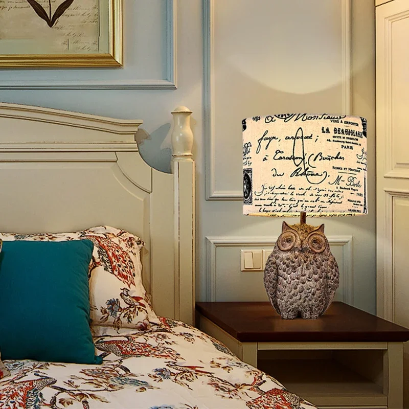 TYLA Nordic ModernTable Lamp American Retro LED Bedroom Bedside Lamp Personalized And Creative  Decorative Homestay Desk Light