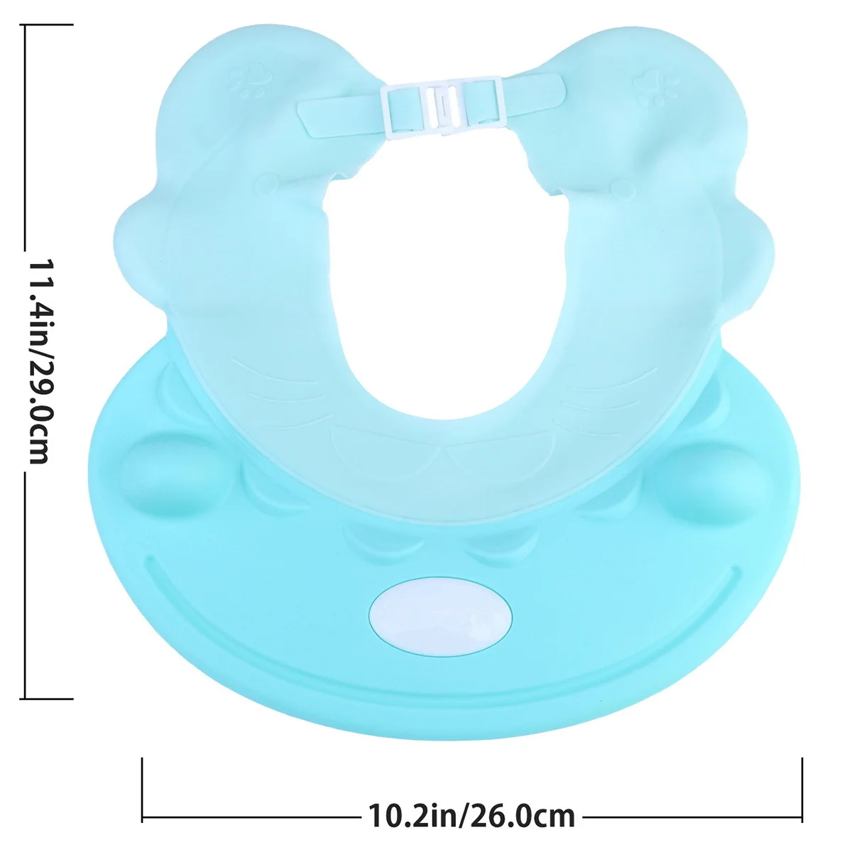Chapéu de banho ajustável para bebês, à prova d'água, céu azul, desenho animado, shampoo, protetor de ouvido, touca de banho para crianças