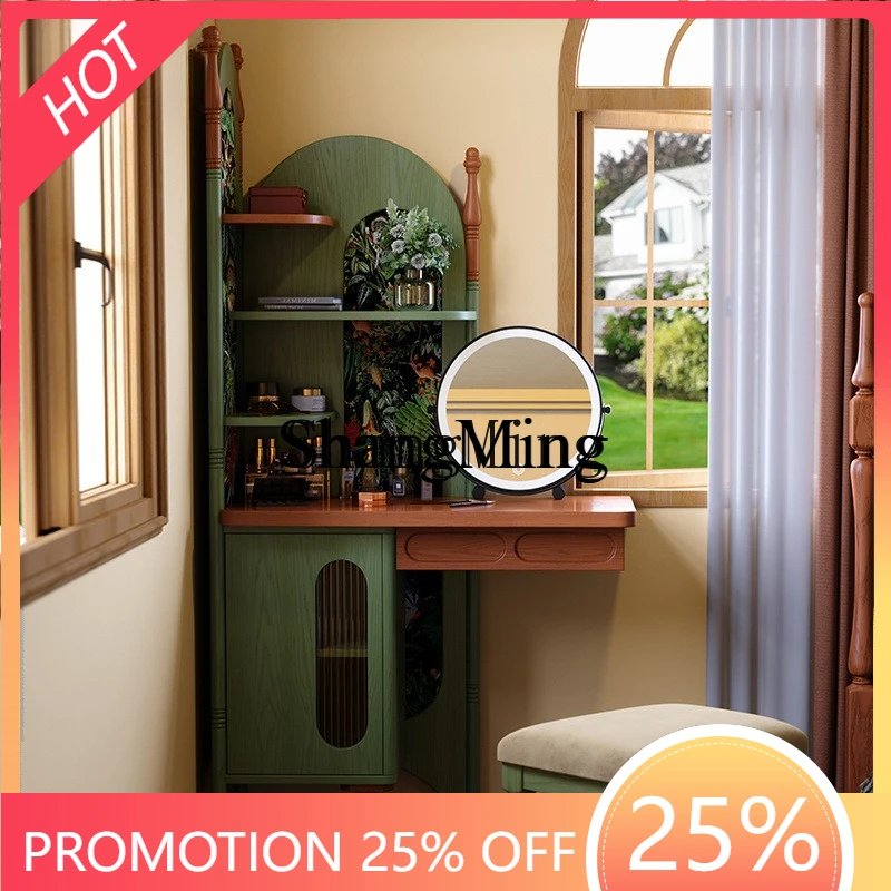 

SM new antique storage rack floor-to-ceiling retro dresser small apartment corner living room chest integrated