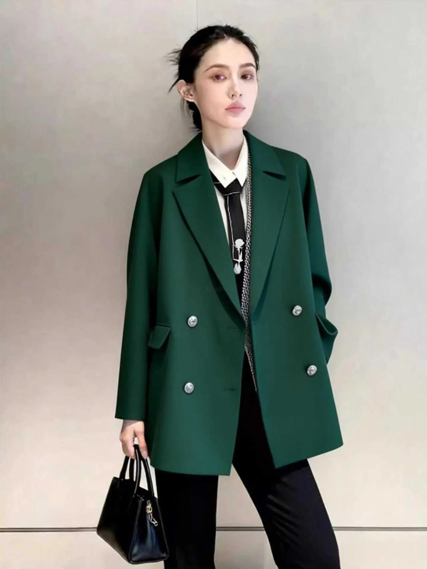 

Стильный женский пиджак свободного кроя для ранней весны, новинка 2026 года, трендовый, легкий, в стиле Maturi, с длинными рукавами, верхняя одежда