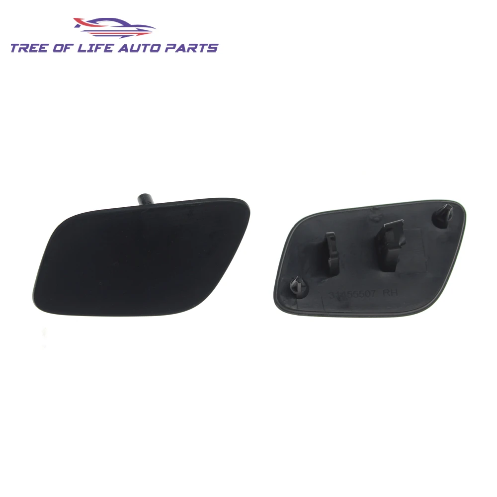For V60 MK2 2019 2020 2021 2022 Unpainted Front Headlight Washer Spray Nozzle Cover Headlamp Cleaning Washer Jet Cap Lid