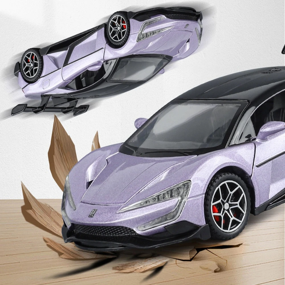 1:32 BYD انظر إلى U9 Ultimat 9 نموذج سيارة رياضية Diecasts لعبة معدنية سبيكة سيارة نموذج محاكاة الصوت ضوء مجموعة هدية طفل