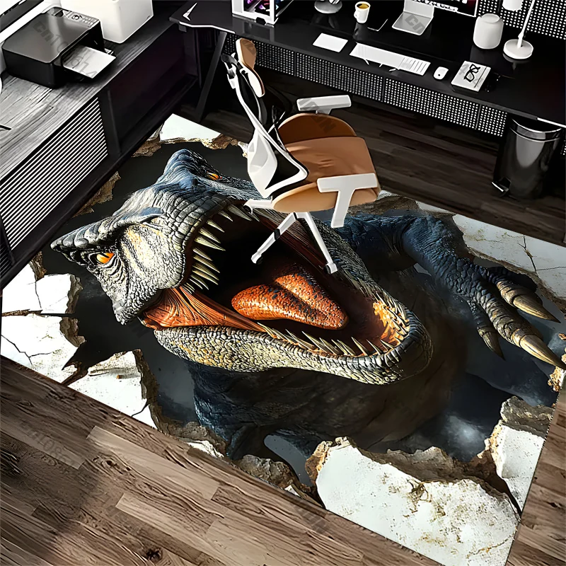 Fierce Dinosaur Themed Decorat - Home Textiles Rug ulasan dan harga