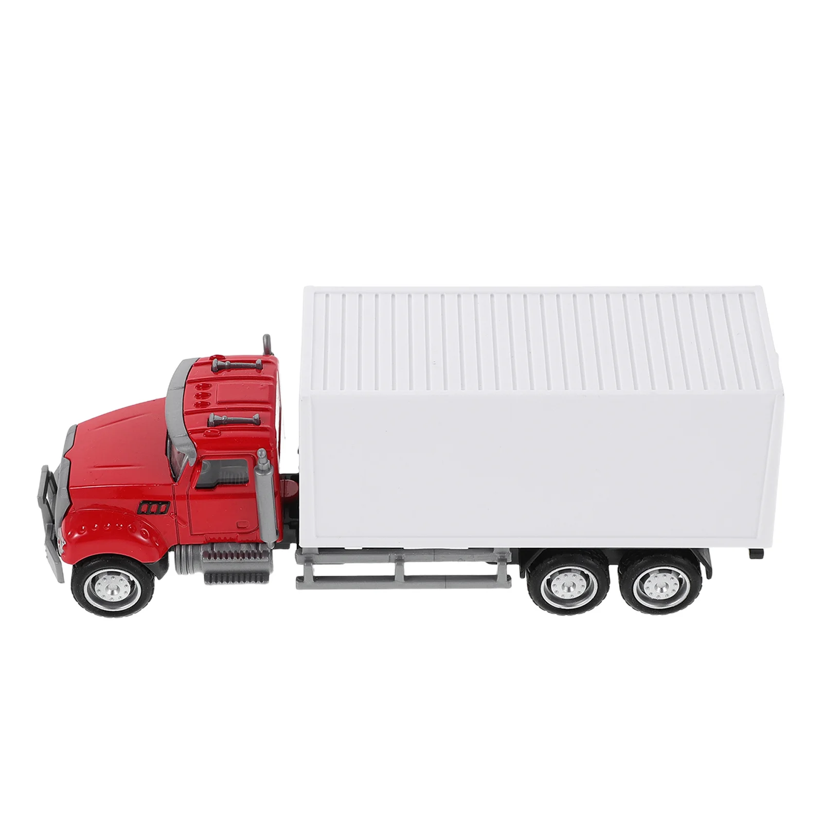 Semi Truck Diecast Construction Vehicle Realistischer 15,5 cm reibungsbetriebener Transportträger Container Truck Kinder-Druckguss-Trucks