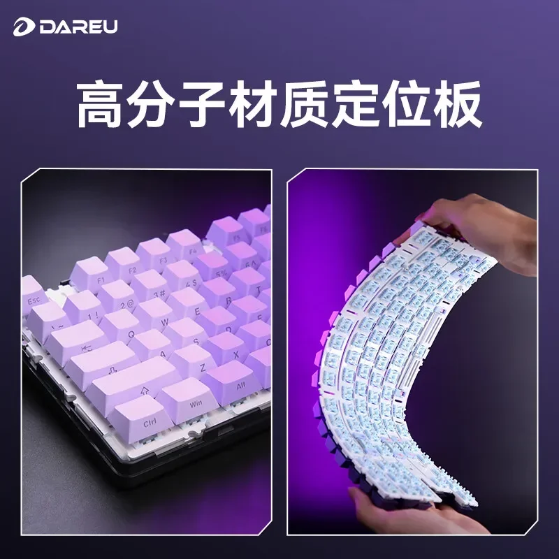 Imagem -03 - Dareu-teclado Mecânico sem Fio para Gamer Teclado Bluetooth Modos Alumínio Hot-swap Luz Rgb Ak87 Pro