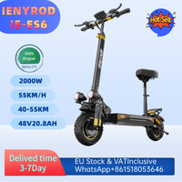Electric Scooters 2000W Dual Motor 48V20.8AH Battery Mountains Scooter Electric Adults10-inch Tires Offroad Electric Skateboard