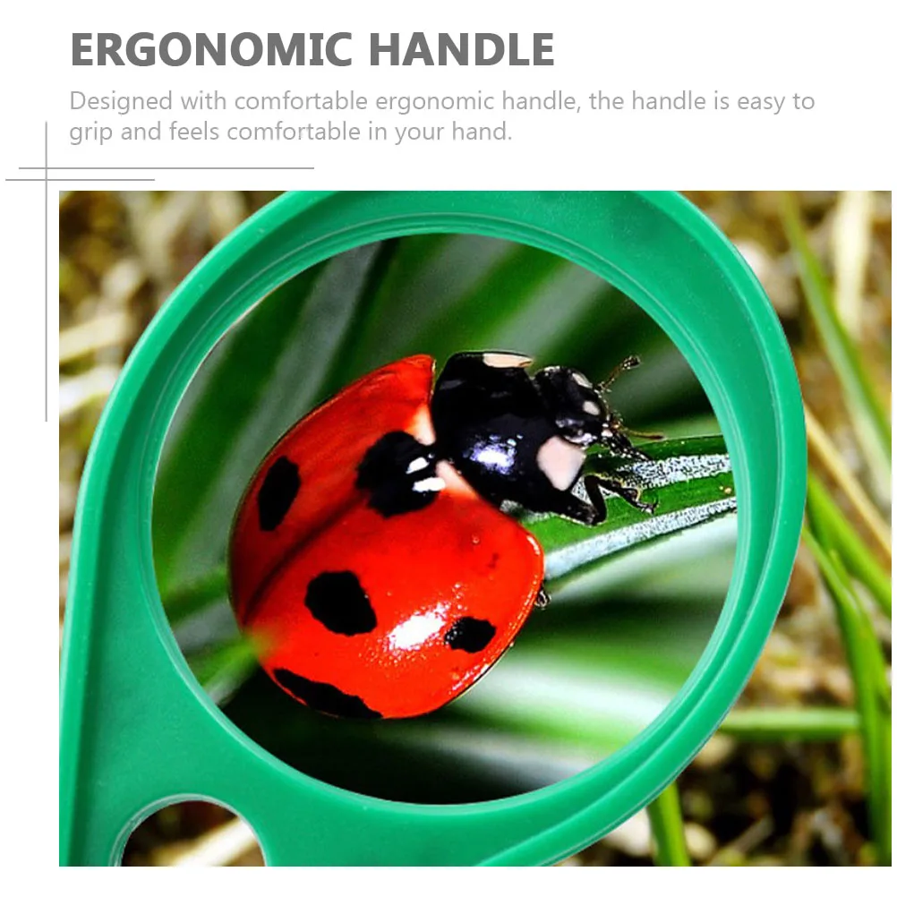 

3pcs Handheld Magnifying Glass For Kids Portable Children'S Learning Magnifier Comfortable Handle Home Reading Jewelry