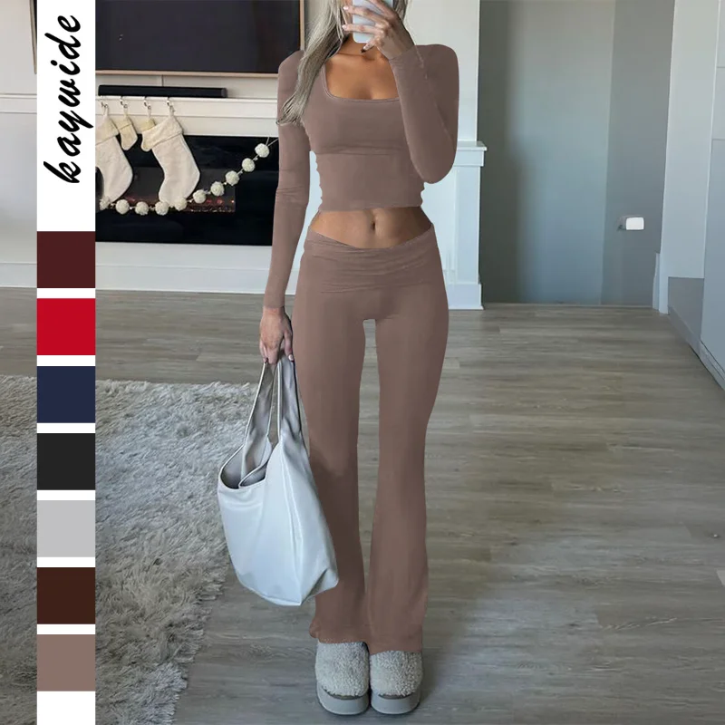 

Sports Long-sleeved T-shirt Casual Trousers Two-piece Suit Women's Autumn Winter