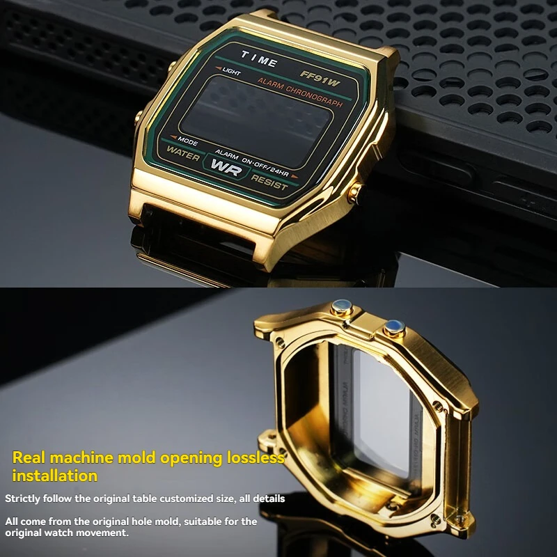 Mod Kit A158 корпус из нержавеющей стали для Casio A158W A158WE A159W металлический корпус ремешок A158 A159 A168 безель стеклянный винт водонепроницаемое кольцо Mod Kit A158 корпус из нержавеющей стали для Casio A158W A158WE A159W металлический корпус ремешок A158 A159 A168 безель стеклянный винт водонепроницаемое кольцо