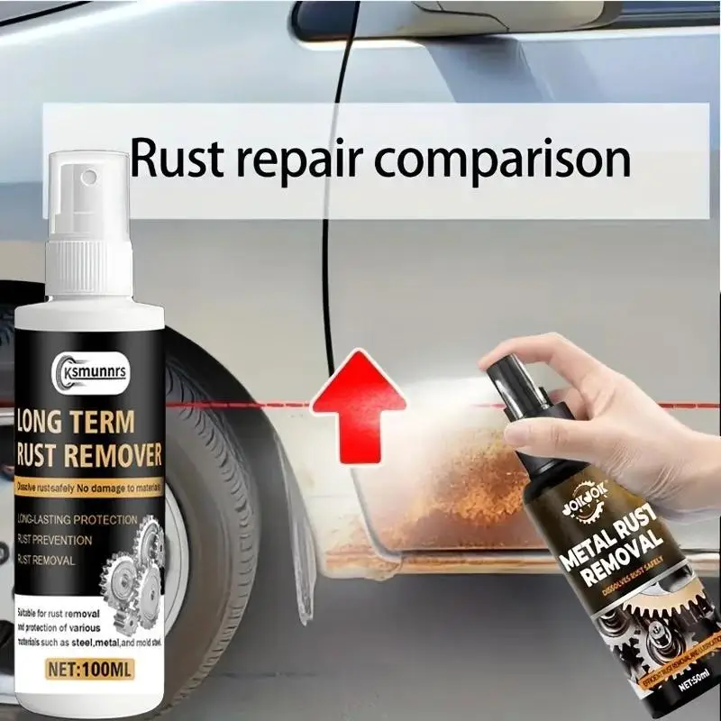 Home Metal Rust Prevention Polishing Spray, Multi-Purpose Renewal Spray with Press Nozzle, Stain Removal & Rust Removal