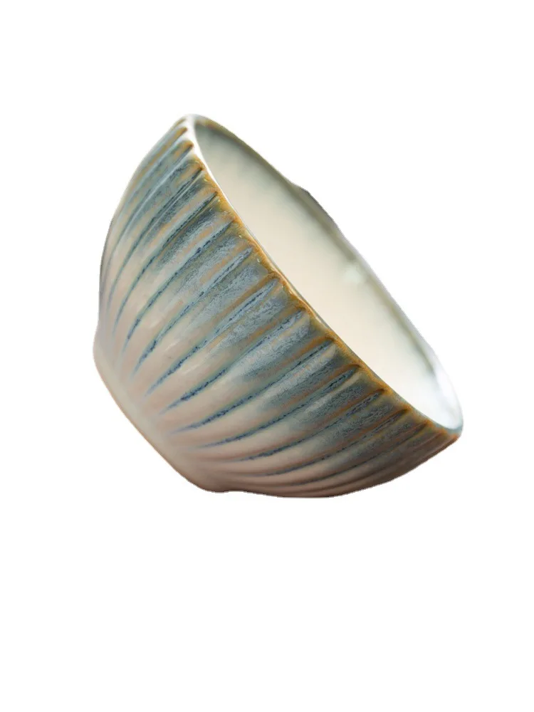 LingAo-Ceramic Blue Relief Dish Set, European Creative