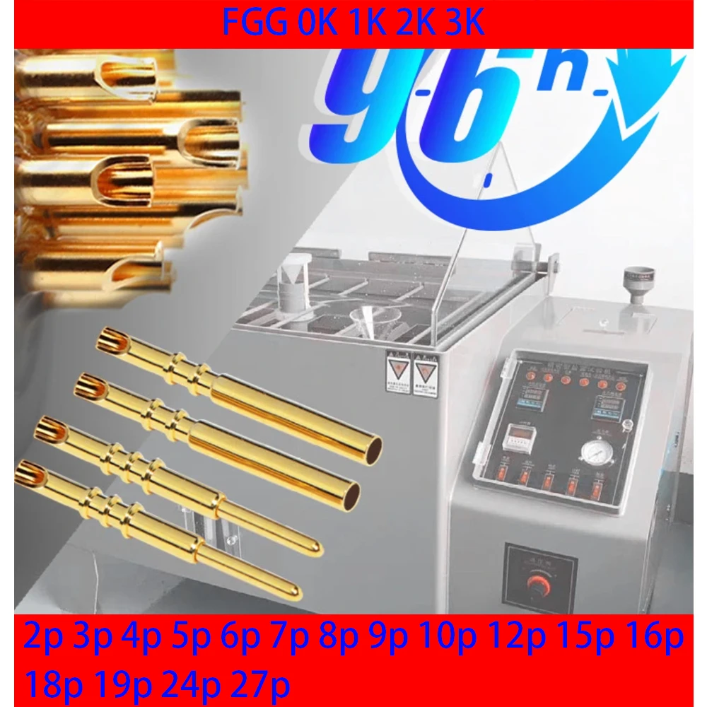 FGG IP 66/68 دفع سحب الإغلاق موصل 0K 1K 2K 3K 2 3 4 5 6 8 9 دبوس التوصيل الدائري الأجهزة الملحقات