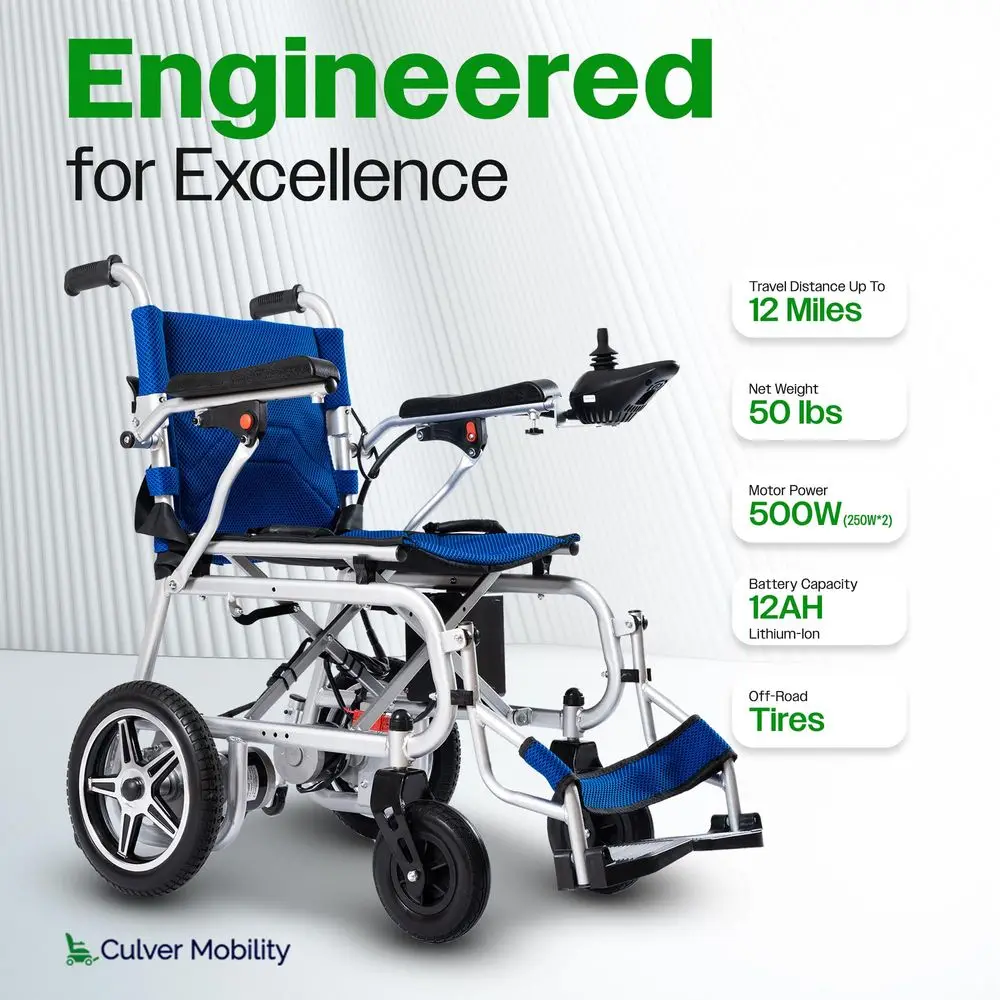 

Artemis Pro Lightweight Foldable Electric Wheelchairs for Seniors 2x250W Motor Power Wheelchair Long Range Travel User Friendly
