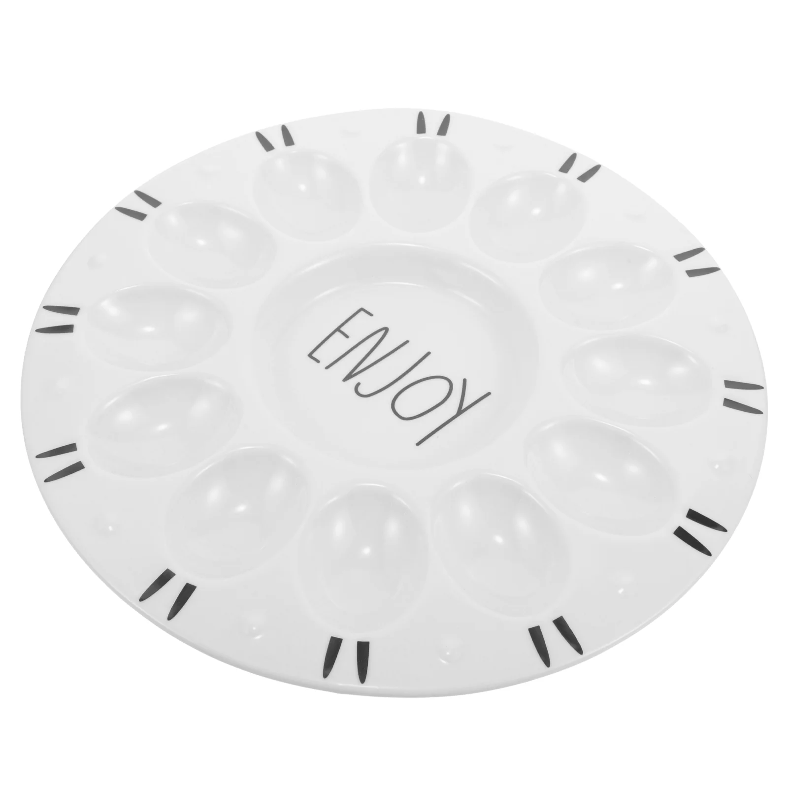 

10Inch Ceramic Easter Egg Platter Deviled Egg Serving Tray Cheese Platter Hard Boiled Egg Holder Reusable Egg Storage Tray Bowls