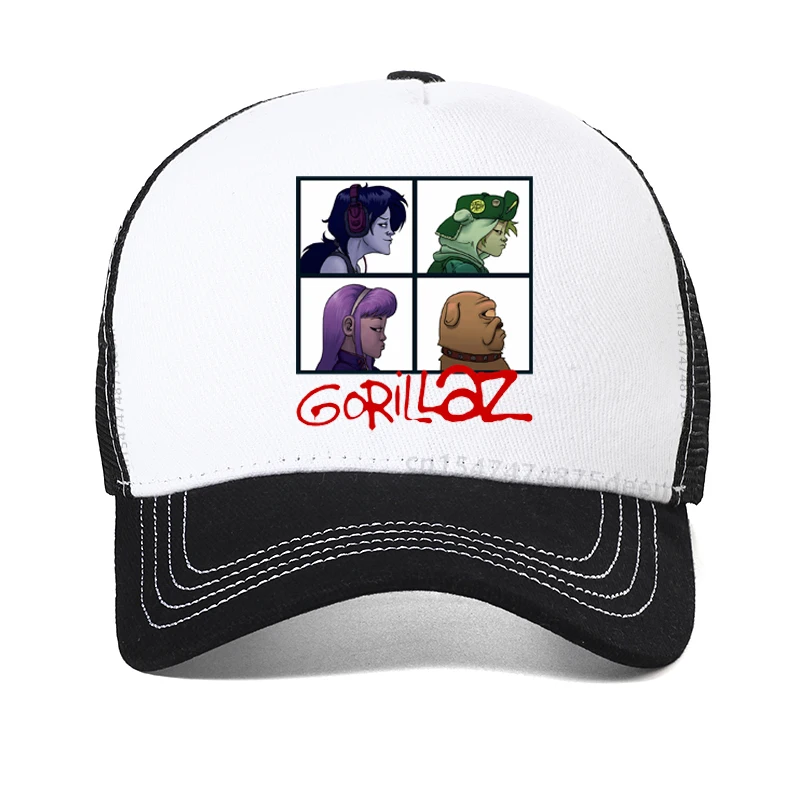 

Бейсболка с музыкальной группой Gorillaz Demon Days для мужчин и женщин, модная летняя крутая сетчатая дышащая Снэпбэк Кепка