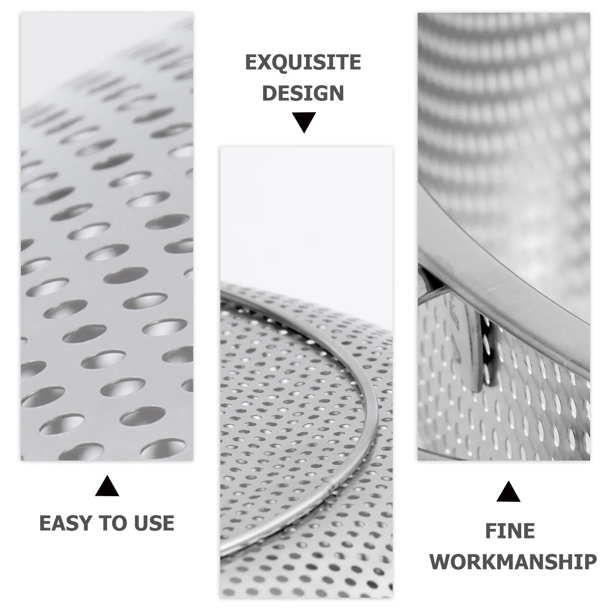 

Многоцелевая сливная корзина из нержавеющей стали, серебряное сито для риса, кухонная корзина для хранения фруктов и овощей, практичная для дома