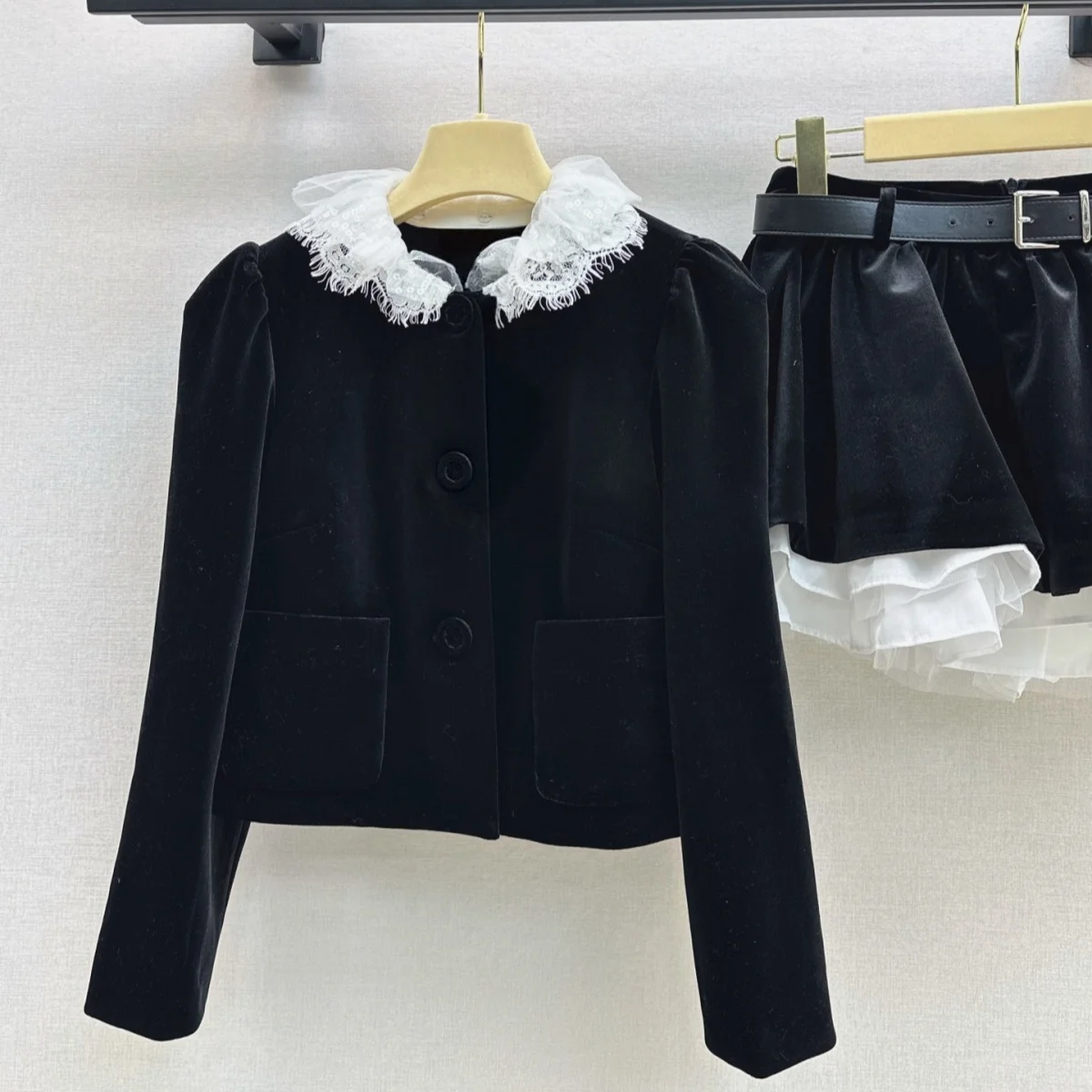 2026 High Quality Women's High Waist Mesh Splicing Pong Short Skirt Two Piece Set--26921196