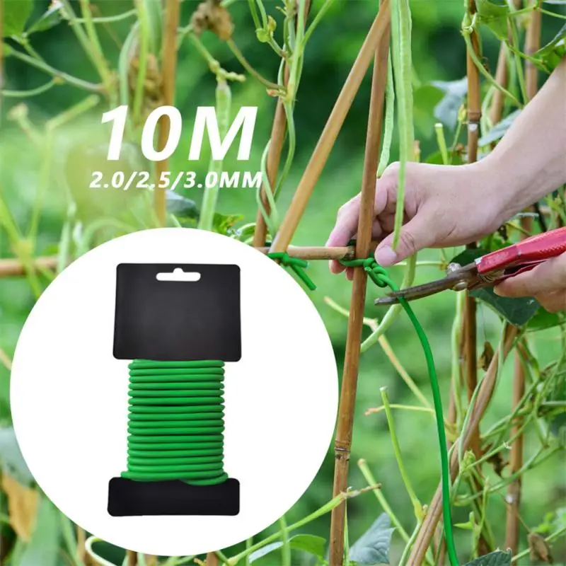 10m Heavy Duty Soft Wire Tie For Garden Plant Branch Bendable Wrap Strap Garden Home Office Organizer Reusable  Plant Twist Tie