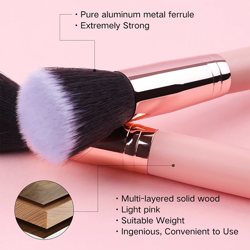 Pincel de maquiagem cabeça plana pincel de fundação cabeça oblíqua grande pincel de contorno adequado para pó líquido creme ferramenta de maquiagem