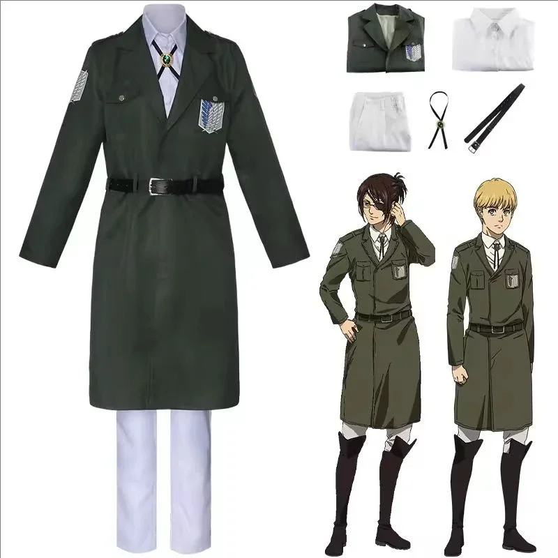 Disfraz de Anime Freedom Wings Allen, disfraz de cosplay, gabardina verde oliva, uniforme, traje de Halloween