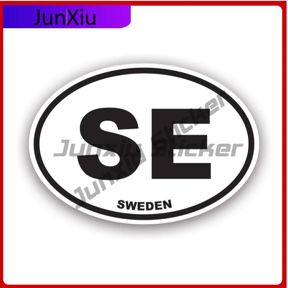 

Sweden Oval Sticker Uv Protected Decals Uv Protected Swedish Flag Country Code Euro Se V3 Cool Style Helmet Use Waterproof Vi