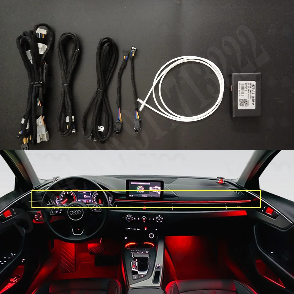 

For Audi A6L A7 C8 LED Central Control Dashboard Atmosphere Strip Ambient Light Decorative Lamp Bar